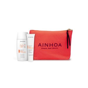 Estuche Solar de Viaje AINHOA con SPF50 y exfoliante de arroz