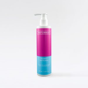 Champú Anticaída Naturnua 250ml que fortalece el cuero cabelludo y previene la caída del cabello.