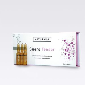 Ampollas Suero Tensor Naturnua 10x2ml, reafirma y revitaliza la piel.