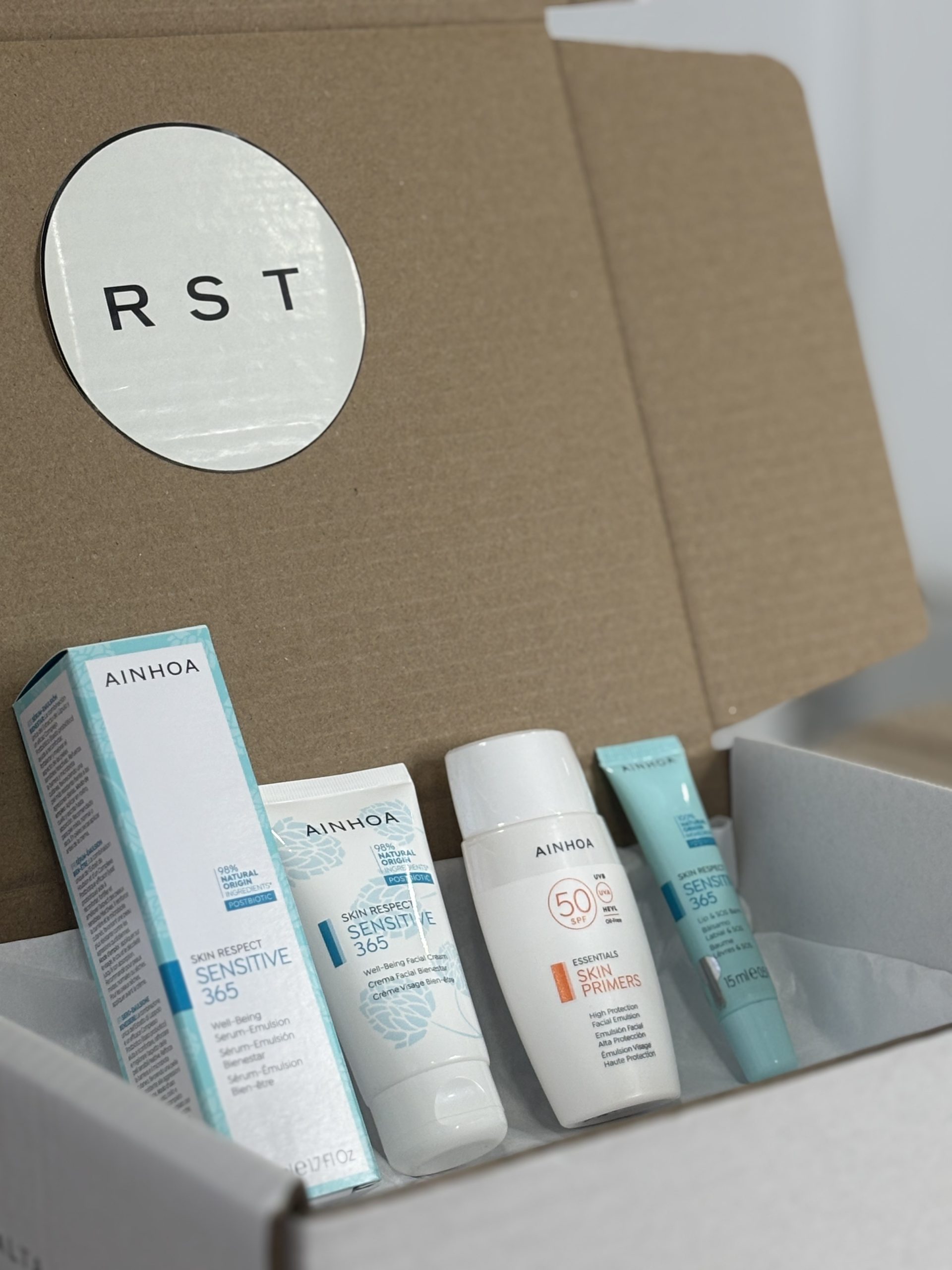 ritual piel sensible ainhoa sensitive 365 en 3 pasos con caja completa rst cosmetics