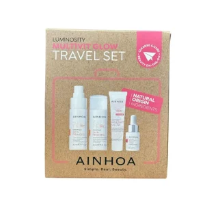 Set de Viaje Multivit Glow AINHOA con crema, sérum y tónico tamaño viaje