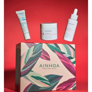 Pack regalo de Navidad AINHOA BOTANICAL Multivit Glow con crema y sérum multivitaminas en caja de edición limitada.
