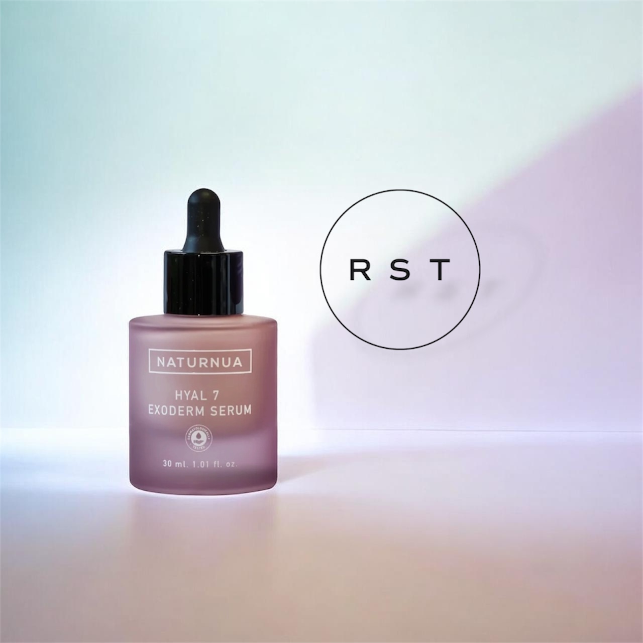 Sérum con exosomas en cosmética Hyal 7 Exoderm de Naturnua para tratamiento antiedad con RST Cosmetics